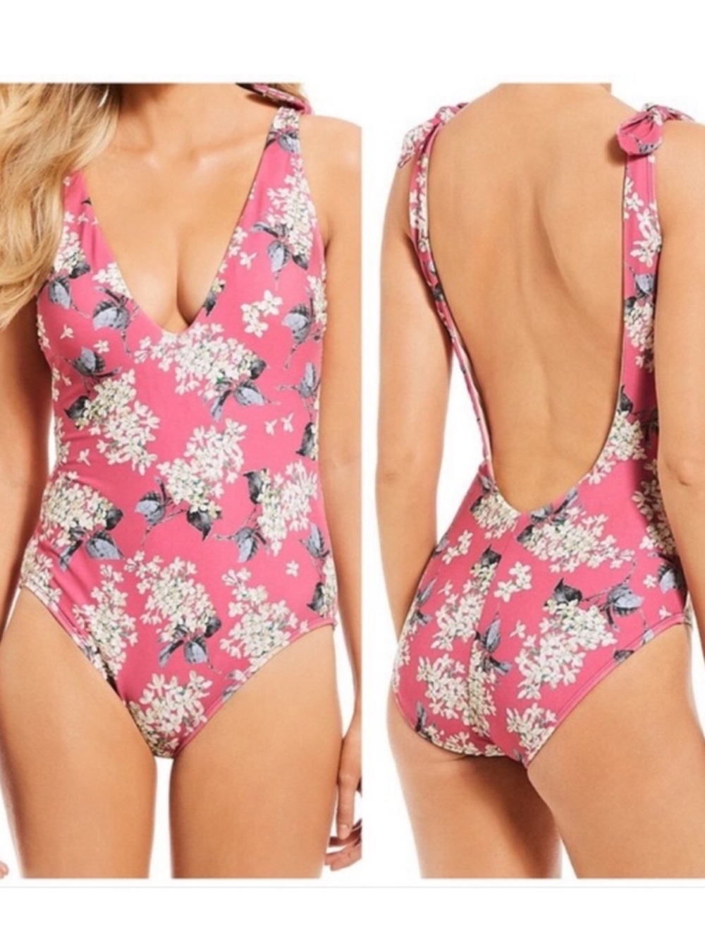 ANTONIO MELANI Pink Floral One-Piece Swimsuit